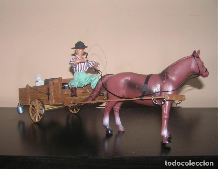 Madelman: Madelman MDE. Carreta carromato con caballo colono y equipo.Tambien para medieval, caballeria, oeste - Foto 4 - 136109578