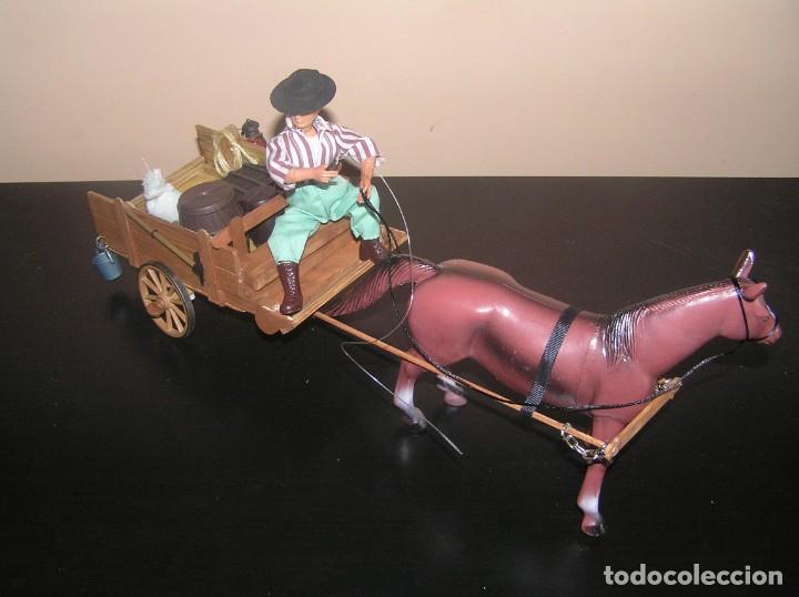 Madelman: Madelman MDE. Carreta carromato con caballo colono y equipo.Tambien para medieval, caballeria, oeste - Foto 5 - 136109578