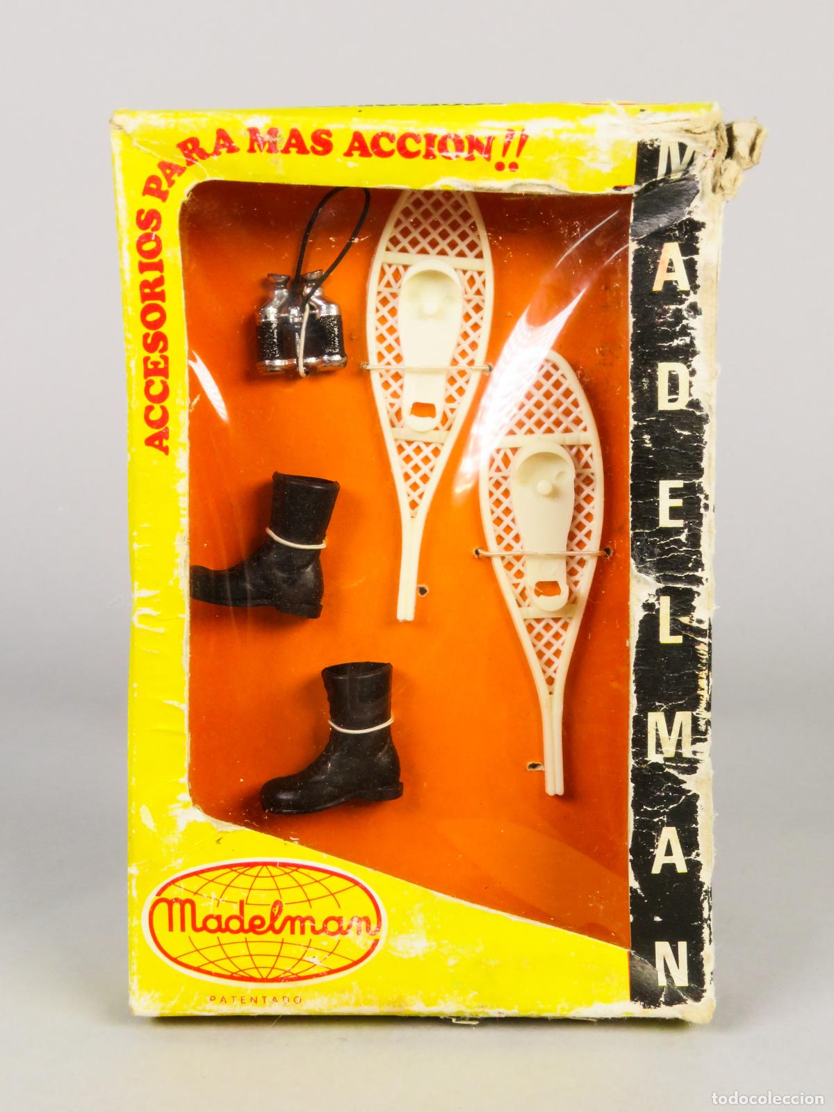 Madelman: Caja accesorios Madelman original a&ntilde;os 70