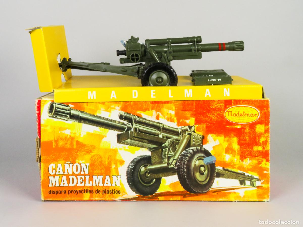 Madelman: Ca&ntilde;&oacute;n Madelman con accesorios nuevo en caja a&ntilde;os 70