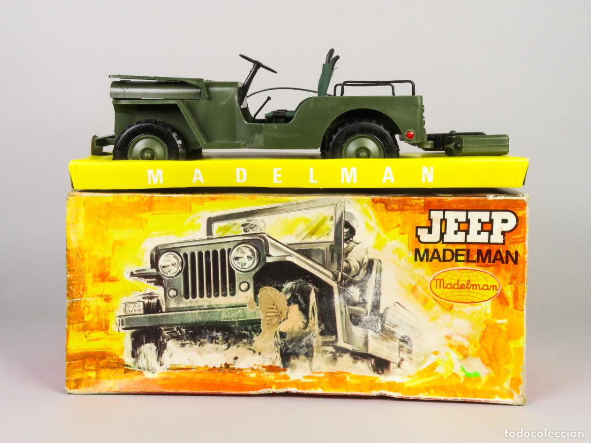 Madelman: Jeep comando militar Madelman con accesorios nuevo en caja a&ntilde;os 70