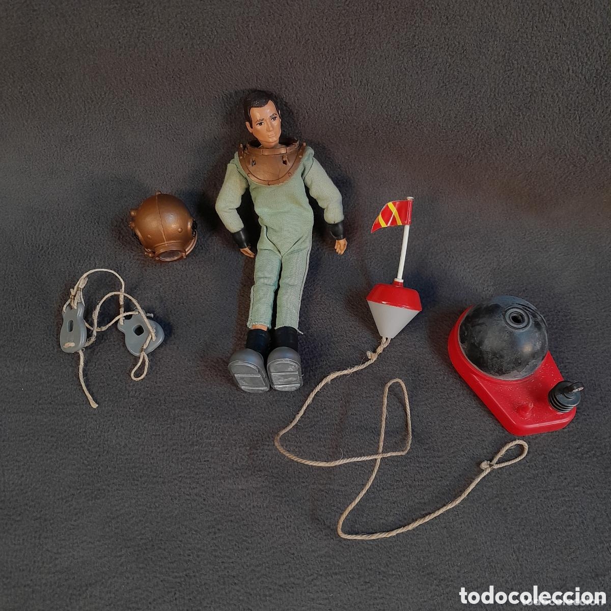Madelman: REF-29. MADELMAN BUZO CON EQUIPO DE INMERSI&Oacute;N. PRIMERA GENERACI&Oacute;N. 1970 CA.