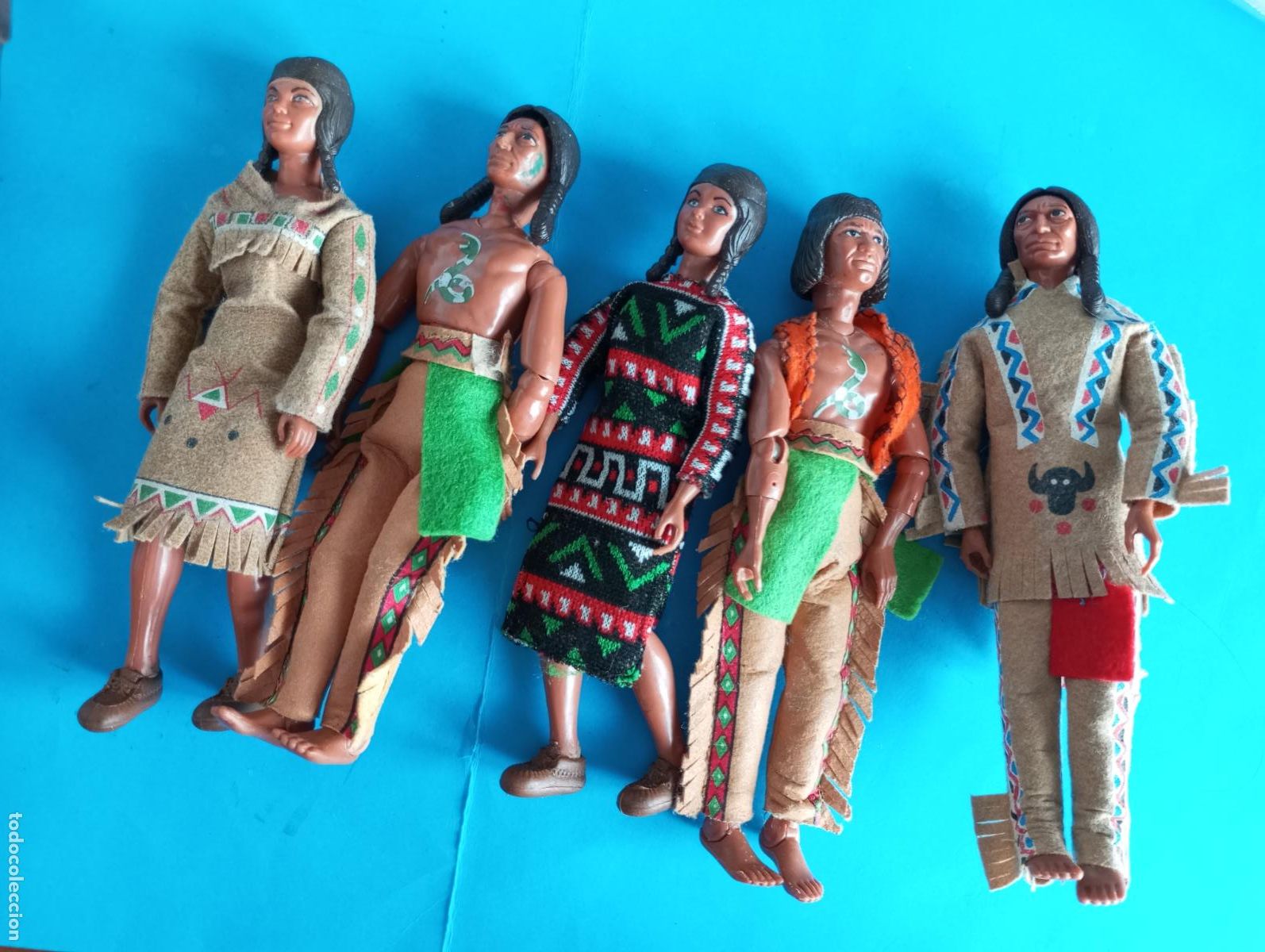 Madelman: LOTE indios madelman original piles rojas muchos accesorios