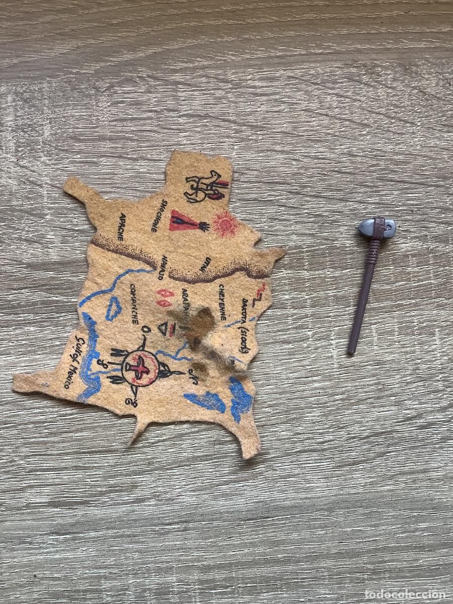 Madelman: Manta Mapa y Hacha Tomahawk del Jefe Indio Madelman