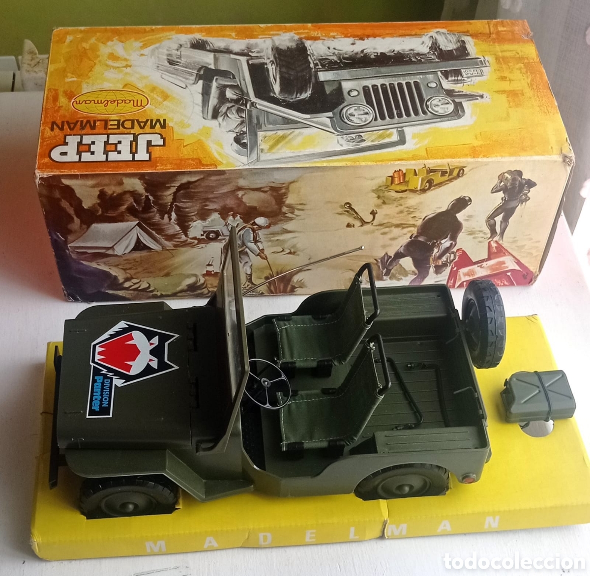 Madelman: Jeep militar madelman en caja ( todos original)
