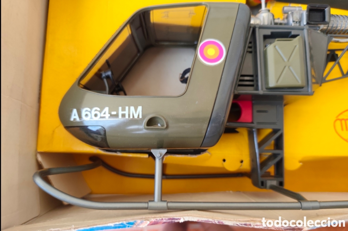 Madelman: Helic&oacute;ptero Madelman 1 generaci&oacute;n 1975 con caja , funciona perfectamente giro aspas y sonido.