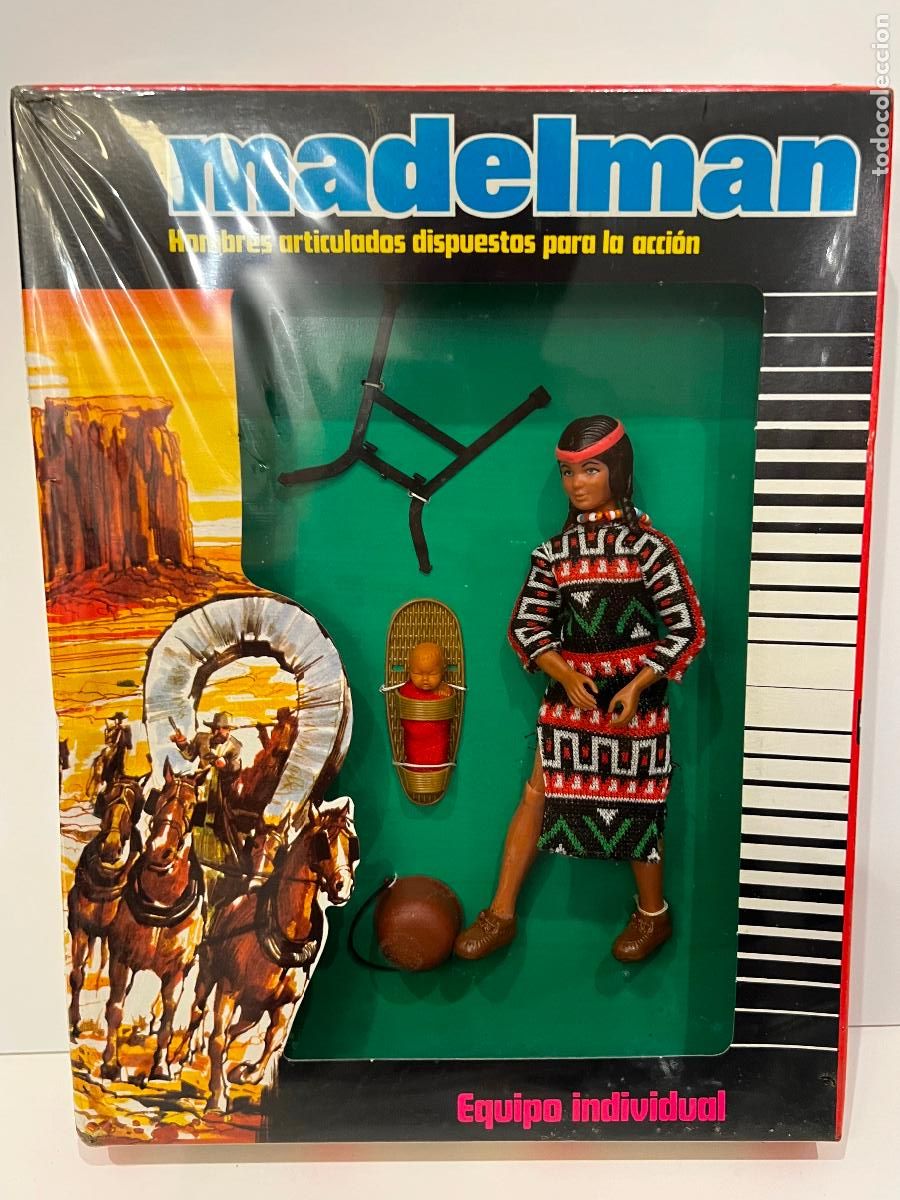 Madelman: MADELMAN PLUMA ROSA EN CAJA CON PRECINTO ORIGINAL SERIE OESTE