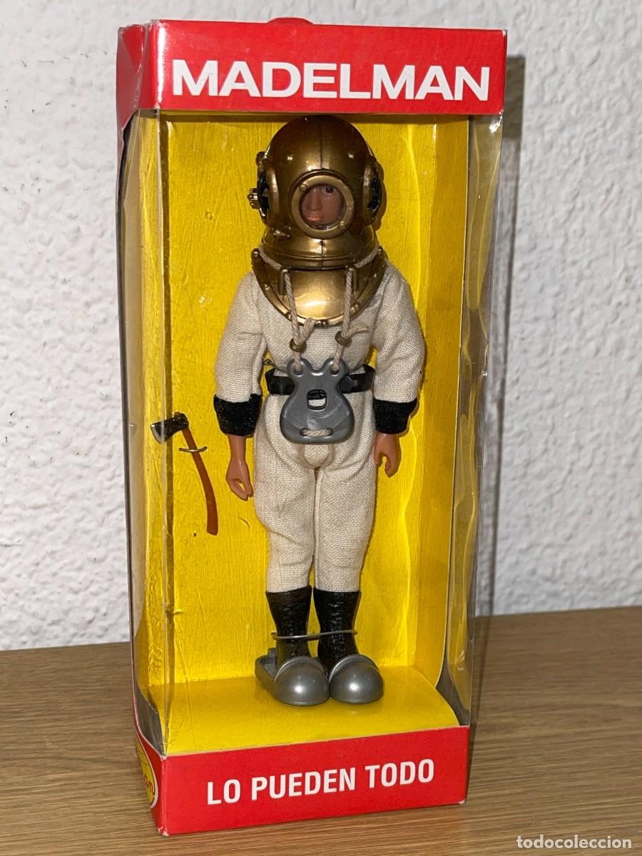 Madelman: N&ordm;1 Madelman BUZO Submarinista Serie Aventura Altaya escala 1:12 diver buceador escafandra