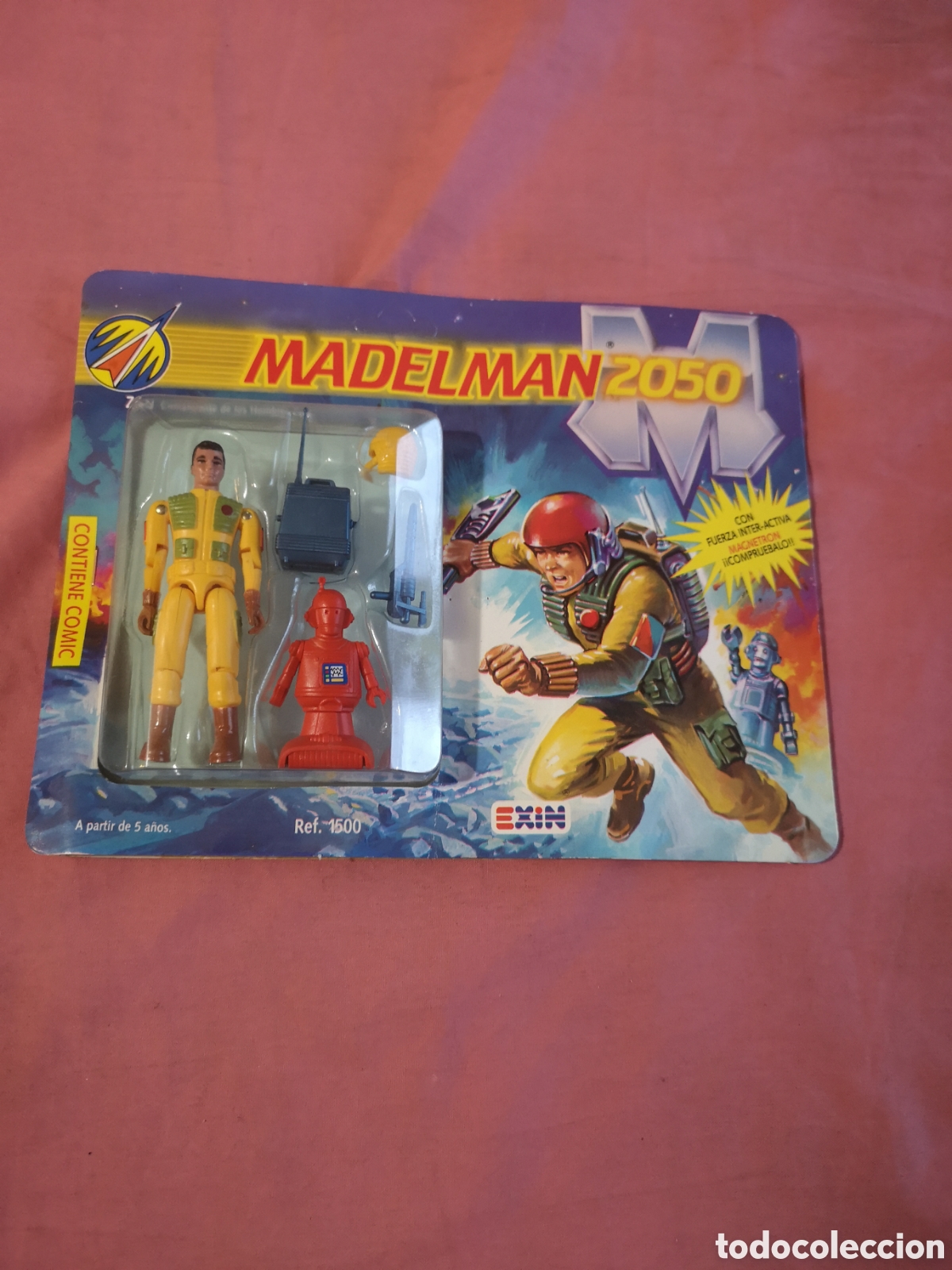 Madelman: Madelman 2050. Comandante ZAN. Con comic. SIN USAR. CART&Oacute;N DESPEGADO. Exin 1988