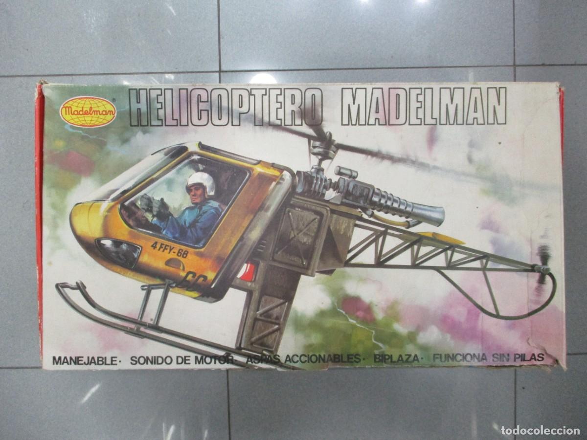 Madelman: MADELMAN - HELICOPTERO MADELMAN CON CAJA , FUNCIONANDO CON PILOTO ORIGINAL E INTRUCCIONES