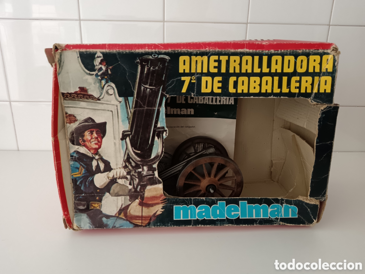Madelman: MADELMAN,AMETRALLADORA 7&deg; DE CABALLER&Iacute;A,REF 724.A&Ntilde;OS 80.FABRICADO POR MADEL.