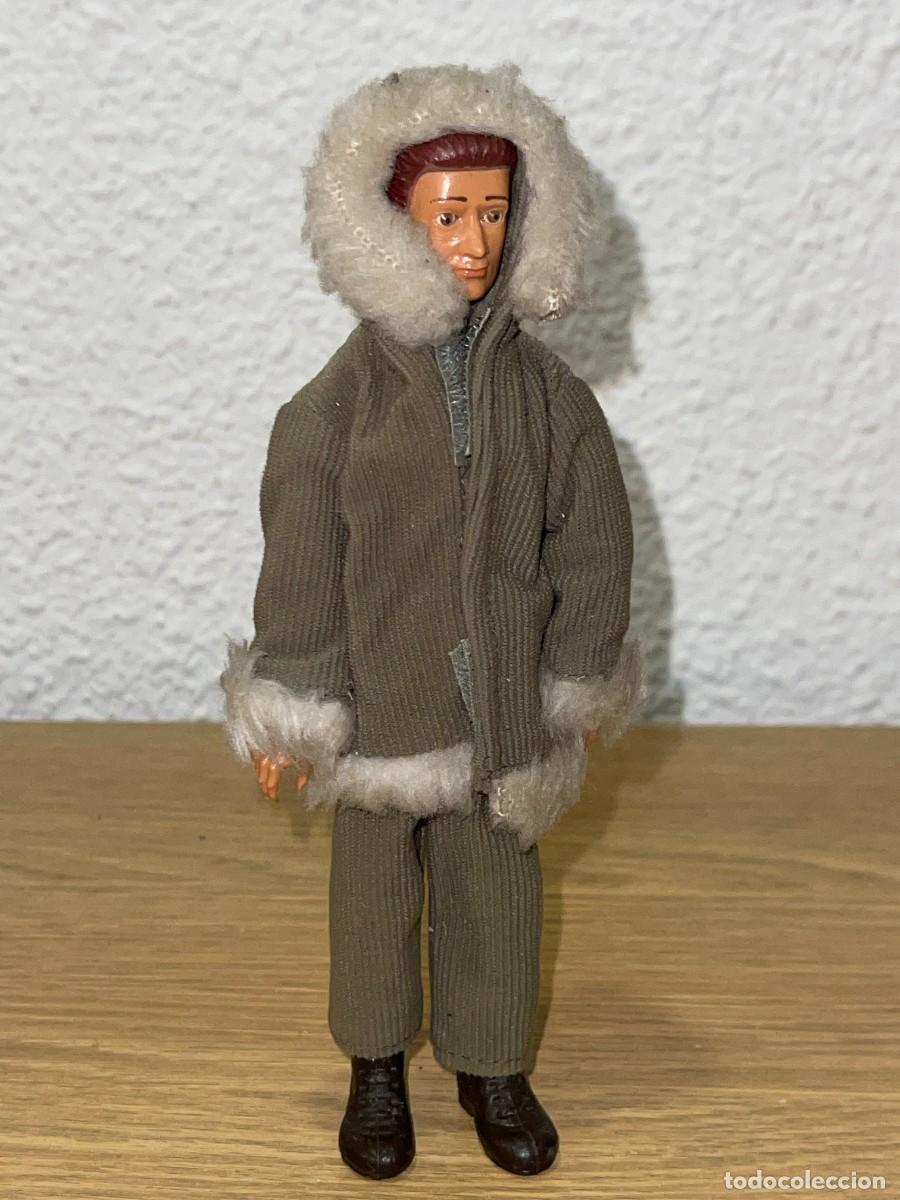 Madelman: Antigua figura Original Madelman Expedici&oacute;n Polar esquimal tela oscura 1&ordf; Gen. 70's 1:12 Madel Exin