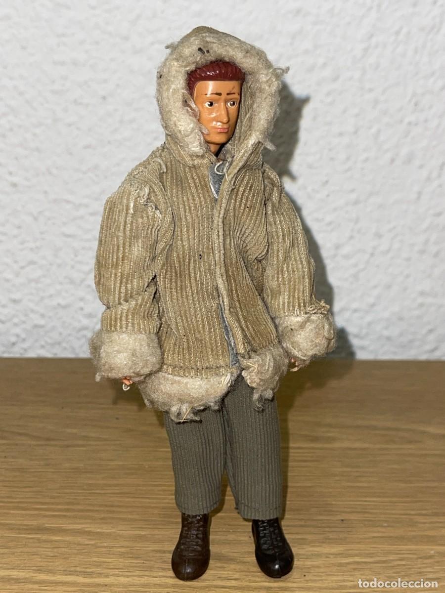 Madelman: Antigua figura Original Madelman Expedici&oacute;n Polar esquimal tela clara 1&ordf; Gen a&ntilde;os 70 1:12 Madel Exin