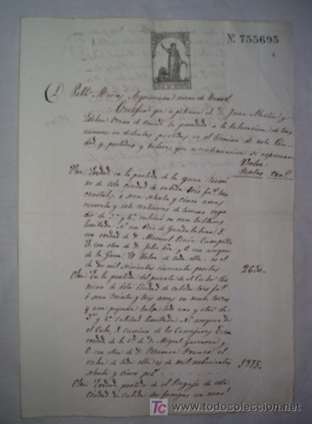 Manuscritos antiguos: DOCUMENTO ANTIGUO DE 1872 &middot; TERUEL - Foto 1