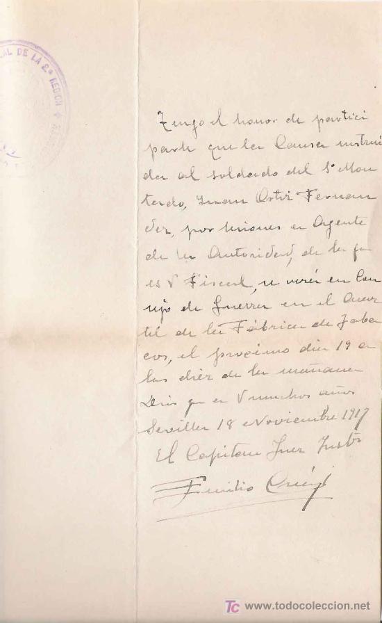 Manuscritos antiguos: Consejo de guerra - 1917 - Foto 1