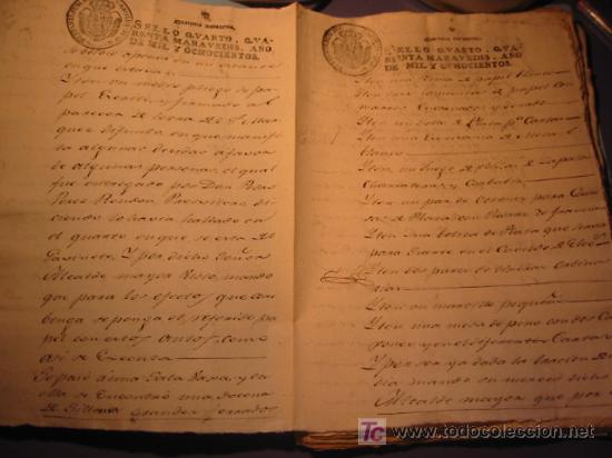 Manuscritos antiguos: MANUSCRITO A&Ntilde;O 1800 CON SELLO CARLOS IV - Foto 3