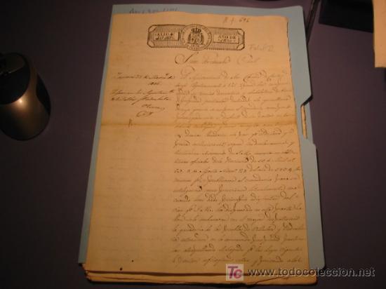 Manuscritos antiguos: MANUSCRITO A&Ntilde;O 1836 CON SELLO ISABEL II - Foto 1
