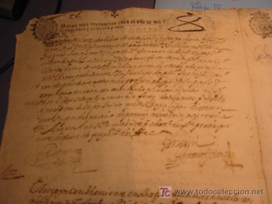 Manuscritos antiguos: MANUSCRITO A&Ntilde;O 1682 SELLO CARLOS II - Foto 5