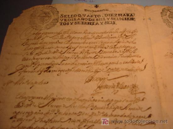 Manuscritos antiguos: MANUSCRITO A&Ntilde;O 1682 SELLO CARLOS II - Foto 9