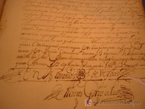 Manuscritos antiguos: MANUSCRITO A&Ntilde;O 1679, CON SELLO DE CARLOS II - Foto 5