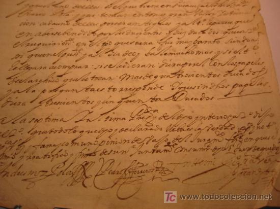 Manuscritos antiguos: MANUSCRITO A&Ntilde;O 1673 SELLO CARLOS II - Foto 4