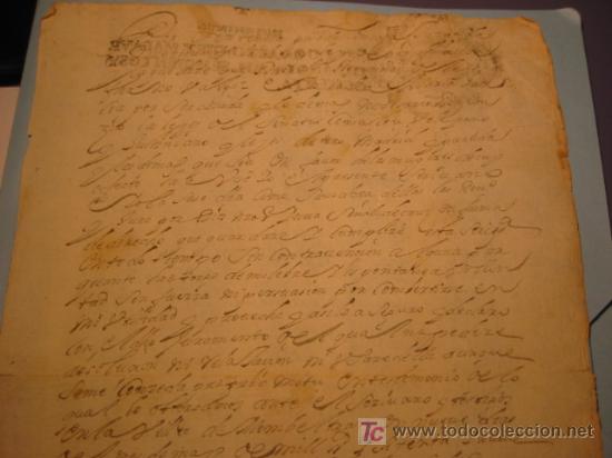 Manuscritos antiguos: MANUSCRITO A&Ntilde;O 1680 SELLO CARLOS II - Foto 2