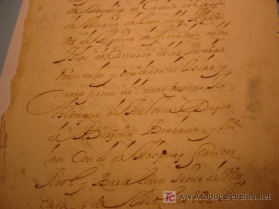 Manuscritos antiguos: MANUSCRITO A&Ntilde;O 1692 SELLO CARLOS II - Foto 2