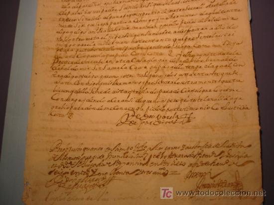 Manuscritos antiguos: MANUSCRITO A&Ntilde;O 1693 SELLO CARLOS II - Foto 2