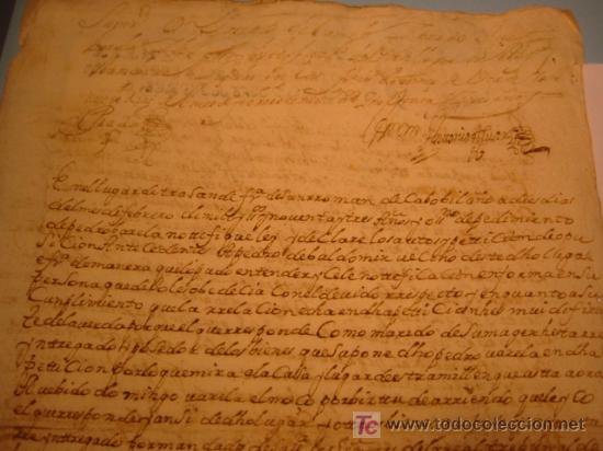 Manuscritos antiguos: MANUSCRITO A&Ntilde;O 1693 SELLO CARLOS II - Foto 3