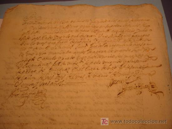 Manuscritos antiguos: MANUSCRITO A&Ntilde;O 1693 SELLO CARLOS II - Foto 3
