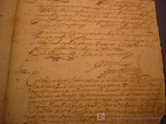 Manuscritos antiguos: MANUSCRITO A&Ntilde;O 1671 SELLO CARLOS II - Foto 2