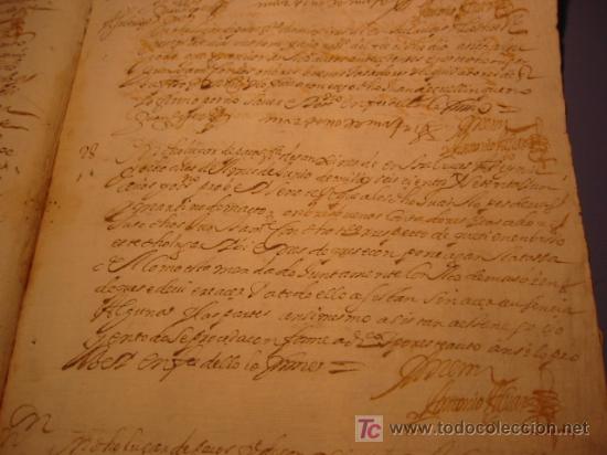 Manuscritos antiguos: MANUSCRITO A&Ntilde;O 1671 SELLO CARLOS II - Foto 7
