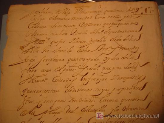 Manuscritos antiguos: MANUSCRITO A&Ntilde;O 1698 SELLO CARLOS II - Foto 3