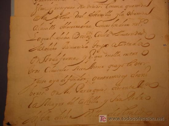 Manuscritos antiguos: MANUSCRITO A&Ntilde;O 1698 SELLO CARLOS II - Foto 4