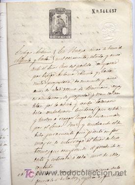 Manuscritos antiguos: Documento 6 folios doble cara 1874 - Foto 2