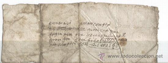 Manuscritos antiguos: MANUSCRIT CATALA. S. XVII. REBUT. - Foto 1