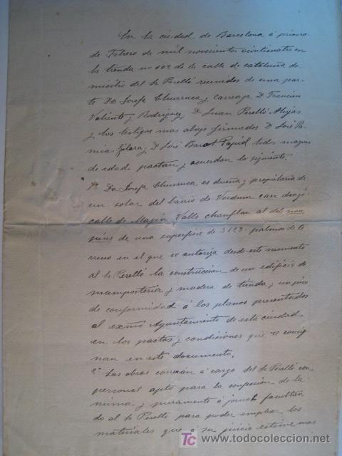 Manuscritos antiguos: BARCELONA. CERTIFICADO PERITO CONSTRUCCION 1924 - Foto 1