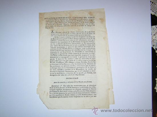 Manuscritos antiguos: Manda Pia Forzosa 1831 - Foto 1
