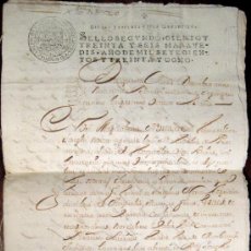 Manuscritos antiguos: MONTBLANC (TARRAGONA). ACTA NOTARIAL. MANUSCRITO. 1738