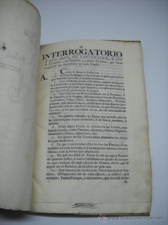 Manuscritos antiguos: DOCUMENTO MANUSCRITO: EL CA&Ntilde;AL .( GUADALAJARA) . 1752 . INTERROGATORIO MARQUES ENSENADA PERGAMINO - Foto 3