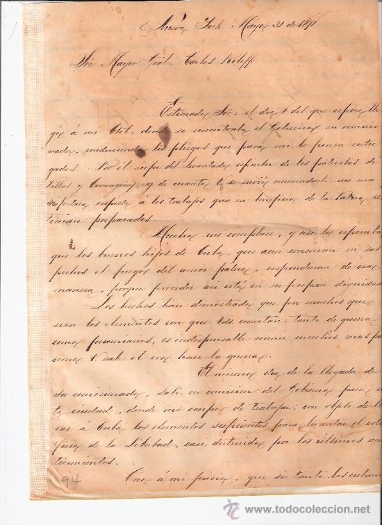 1878 original carta general antonio maceo escri - Comprar 