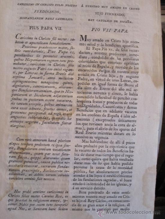 Manuscritos antiguos: DECRETO Y BULA DE 1818. - Foto 4