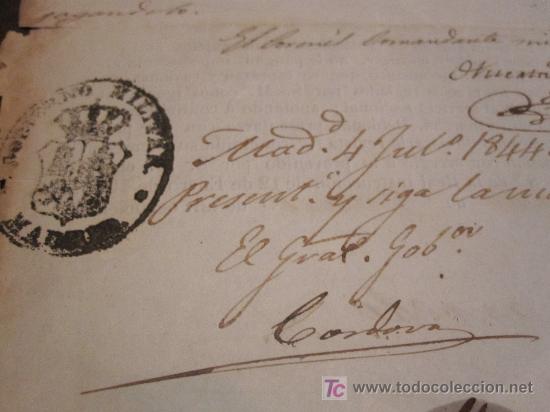 Manuscritos antiguos: PASAPORTE CONCEDIDO POR EL CAPIT&Aacute;N GENERAL DE MAZARREDO, 1844. - Foto 3