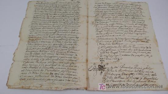 Manuscritos antiguos: REUS, A&Ntilde;O 1756. DOCUMENTO FAMILIAR 6 HOJAS , - Foto 4