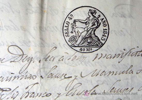 Manuscritos antiguos: MANUSCRITO, VENTA DE UNA BODEGA Y CORRAL EN DAROCA, 1845, SIGNO NOTARIAL, - Foto 2