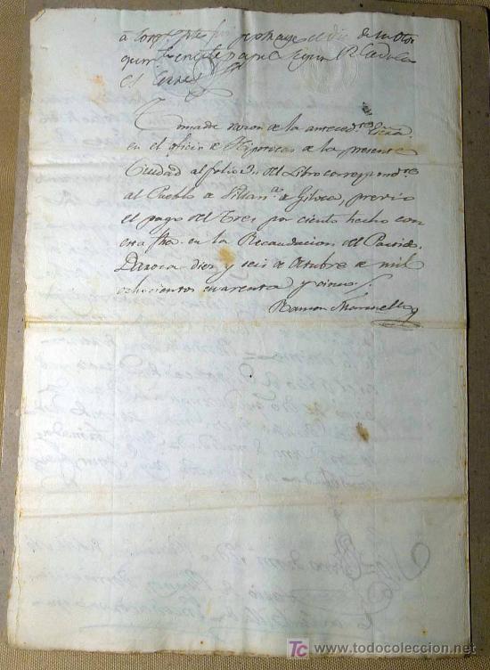 Manuscritos antiguos: MANUSCRITO, VENTA DE UNA BODEGA Y CORRAL EN DAROCA, 1845, SIGNO NOTARIAL, - Foto 7