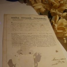 Manuscritos antiguos: 1848 DOCUMENTO OFICIAL REINA ISABEL II CON SELLO REAL ESPLENDIDO CUBA FILIPINAS COLONIAS HISTORIA