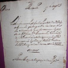 Manuscritos antiguos: INVENTARIO DE BIENES DE DIEGO GUMIEL, 1633, SIGLO XVII. SELLOS Y FIRMAS MANUSCRITAS.