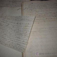 Manuscritos antiguos: BONITA Y LARGA ESCRITURA DE CENSO DE 1797, Y OTROS PAPELES , SANTO OFICIO, SELLO DE PLACA