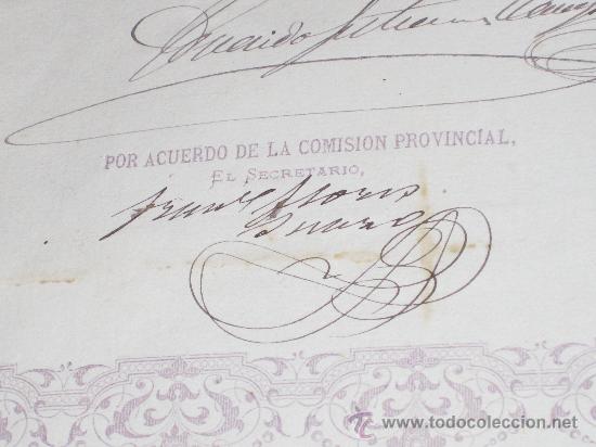 Manuscritos antiguos: DOCUMENTO RARO: RESGUARDO DE SUSTITUCION, COMISION PROVINCIAL DE JAEN, 1874. - Foto 3